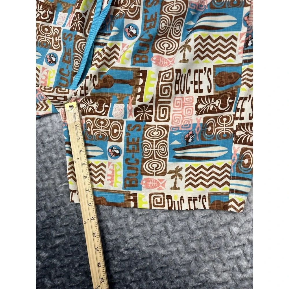 Buc-ee's Mens Swim Trunks Beach Shorts 2XL Hawaiian Surfer Beaver Pattern Bucees